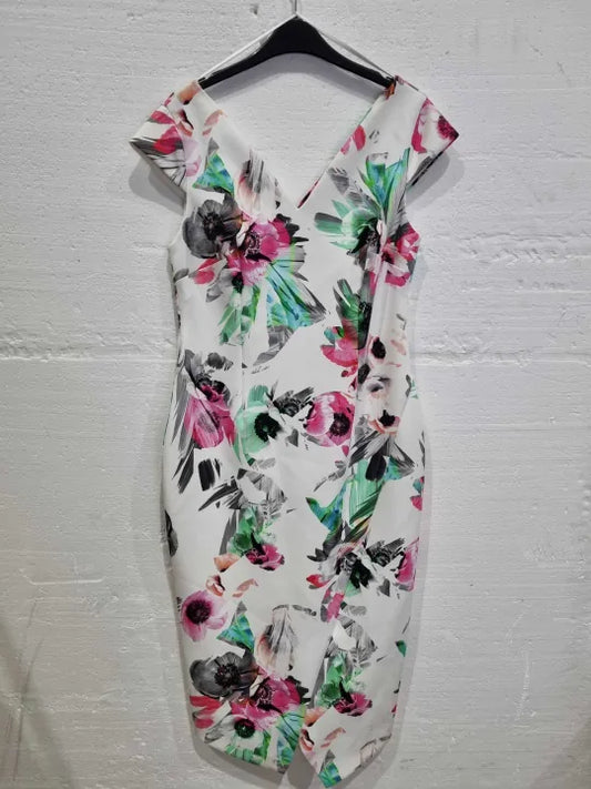 Coast Multi Coloured Rafaela Printed Shift Dress Size: Uk 14