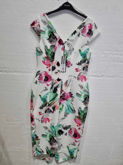 Coast Multi Coloured Rafaela Printed Shift Dress Size: Uk 14