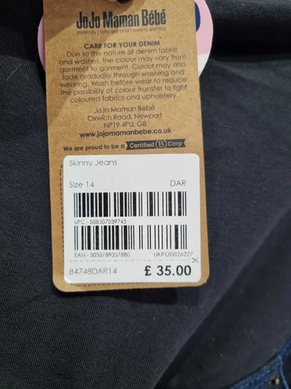 Superstretch Maternity Skinny Jeans Size: Uk 14