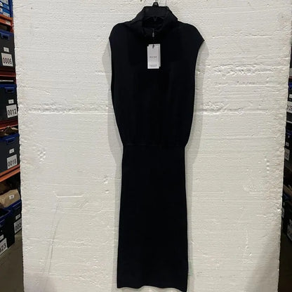 Reiss-29542320-Xs-Black-Black Cici Roll Neck Midi Dress Size: Xs