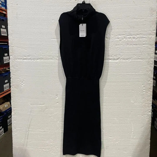 Reiss-29542320-Xs-Black-Black Cici Roll Neck Midi Dress Size: Xs