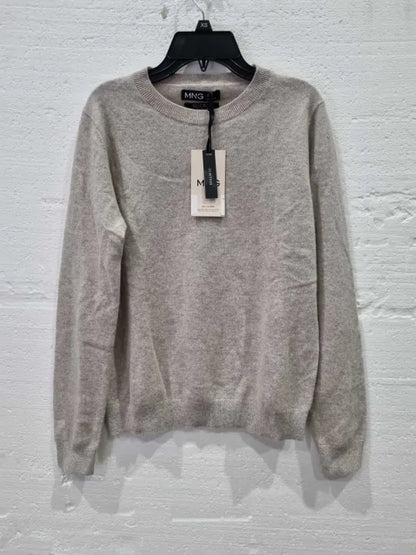 Mango Beige Cashmere Jumper Size: Small