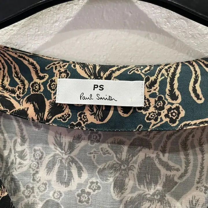 Paul Smith-W2R-321M-K31004-46-42-Blue-Blue Floral Print Button Down Top Size: Uk 10