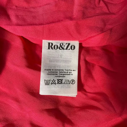 Ro & Zo-Rz1076-14-Pink-Pink Hanky Hem Dress Size: Uk 14
