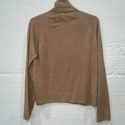 Mango-67110462-09-Xs-Brown-Camel Luca Cashmere Blend Sweater Size: Xsmall