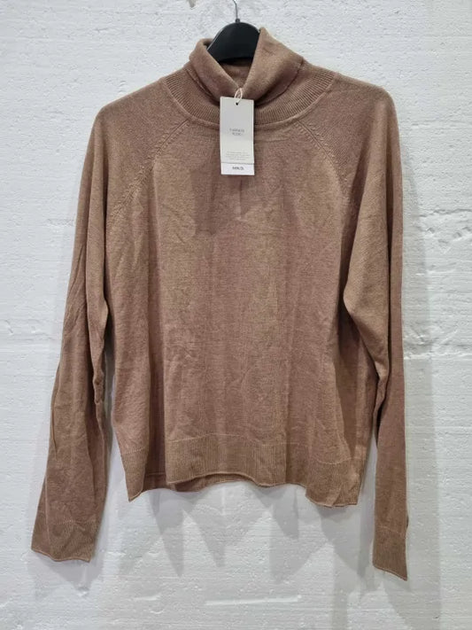 Mango Turtleneck Long-Sleeved T-Shirt Size: Small