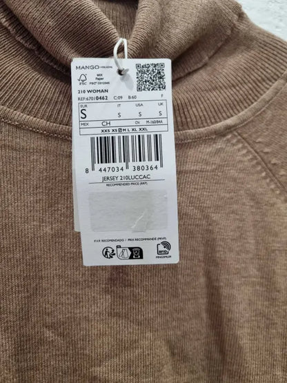 Mango Turtleneck Long-Sleeved T-Shirt Size: Small