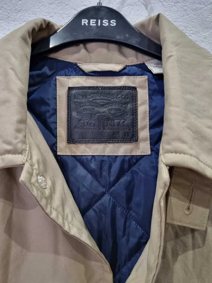Levi'S Beige Cotton Blend Trench Coat Size: Xsmall