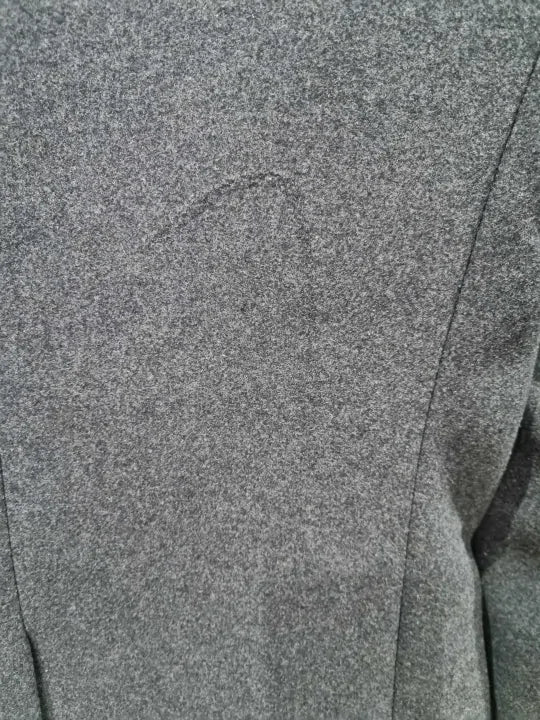 Gianni Feraud Charcoal Classic Wool Blend Coat Size: 38