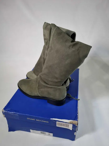 Stuart Weitzman Khaki Suede Jocey City Over The Knee Boots Size: Eur 38.5