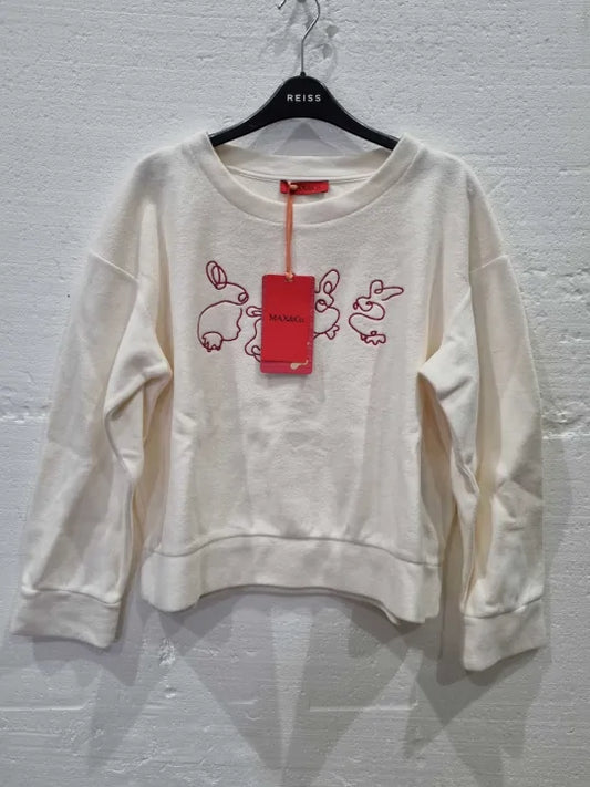 Max&co Soft White Hoodie Size: Xlarge