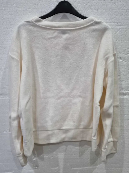 Max&co Soft White Hoodie Size: Xlarge