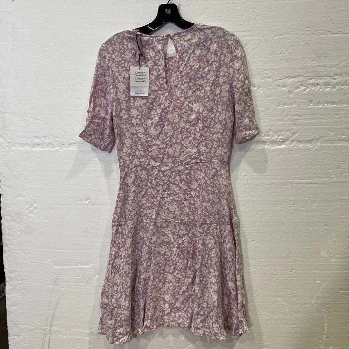& Other Stories-1152295002 Purple-6-purple-lilac Printed Mini Skater Dress Size: Uk 6
