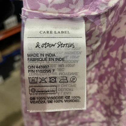 & Other Stories-1152295002 Purple-6-purple-lilac Printed Mini Skater Dress Size: Uk 6