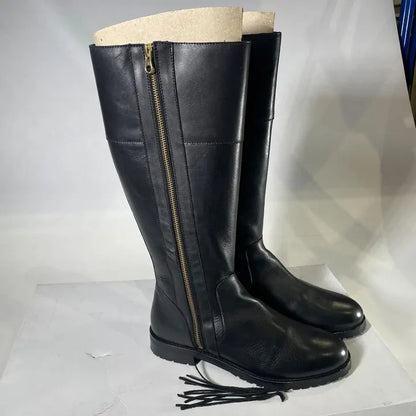 Oliver Sweeney-Meribelblk-6-Black-Black Meribel Leather Long Boots Size: Uk 6