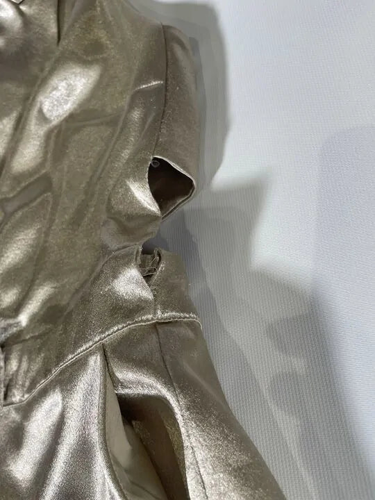 Reiss - Champagne Martine Tux Design Jumpsuit Size: Uk 14