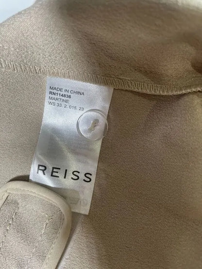Reiss - Champagne Martine Tux Design Jumpsuit Size: Uk 14