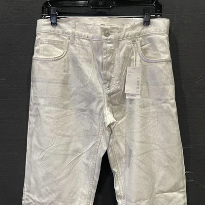 Mango-57012899-Pl-10-Silver-Silver Metallic Straight-Leg Jeans Size: Uk 10