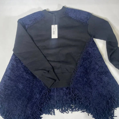 Sonia Rykiel-13512008 Noir-L-Black-Black Crew Neck Cotton Jumper Size: Xs
