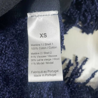 Sonia Rykiel-13512008 Noir-L-Black-Black Crew Neck Cotton Jumper Size: Xs