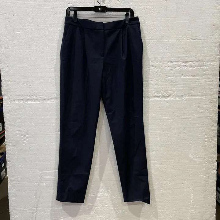Hobbs London - Navy Hollie Wool Blend Trousers Size: Uk 12