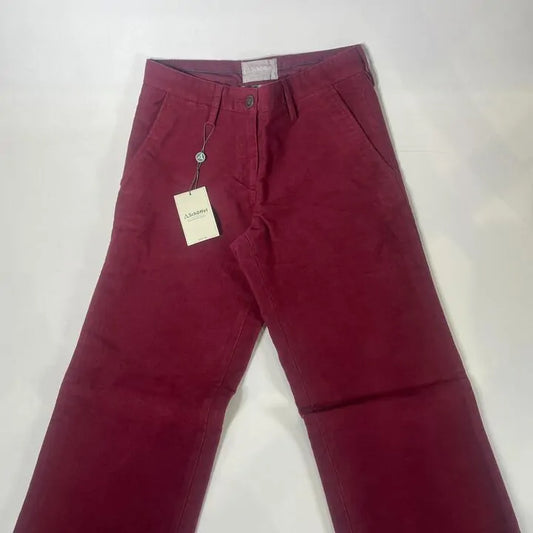 Schöffel-20-4162-2970-8-Brown-Burgundy Stretch Moleskin Trousers Size: Uk 8