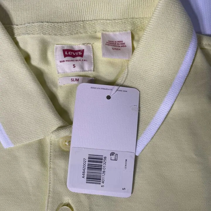 Levi'S-A4842-0027-S-Yellow Housemark Cotton Blend Polo Shirt Size: Small