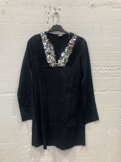 ARKET Black Embellished Mini Dress  Size: UK10