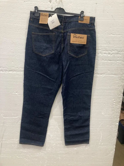Navy Straight Leg Jeans Size: 38R