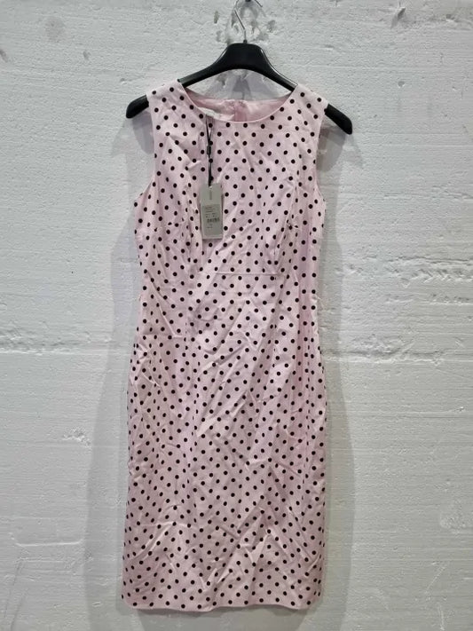 Hobbs London Fiona Cotton Blend Spot Shift Dress Null Size: Uk 10