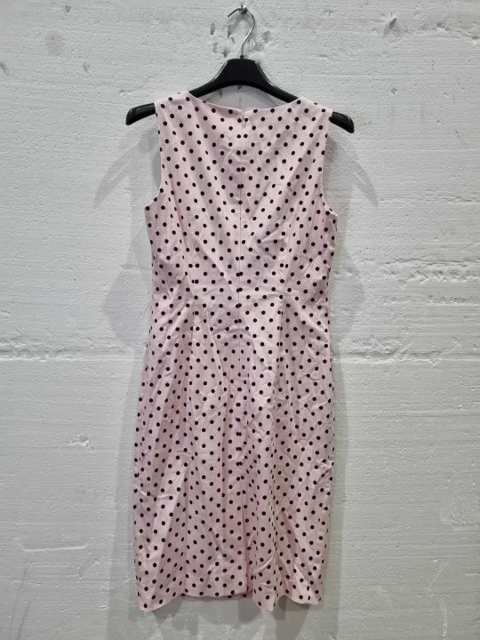 Hobbs London Fiona Cotton Blend Spot Shift Dress Null Size: Uk 10