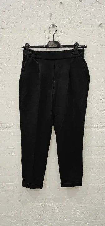 United Colors Of Benetton Black Elastic Waist Trousers. Size: S