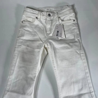 Mango - White Mid-Rise Flared Jeans Size: UK 6/EU 34