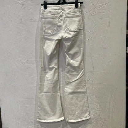 Mango - White Mid-Rise Flared Jeans Size: UK 6/EU 34