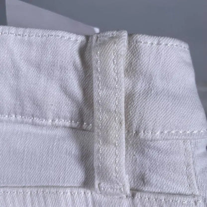 Mango-57000359-01-8-White-White Mid-Rise Flared Jeans Size: UK 8/EU 36