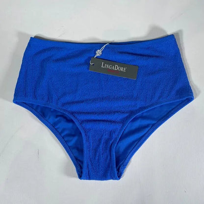 Lingadore-6503Hwb 243-14-Blue-Blue High Waist Bikini Brief Size: UK 16/EU 42