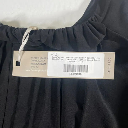 Fenn Wright Manson-2Wr1297557 Blkcre-12-Black-Black/Cream Vina Cotton Blend Dress Size: Uk 12