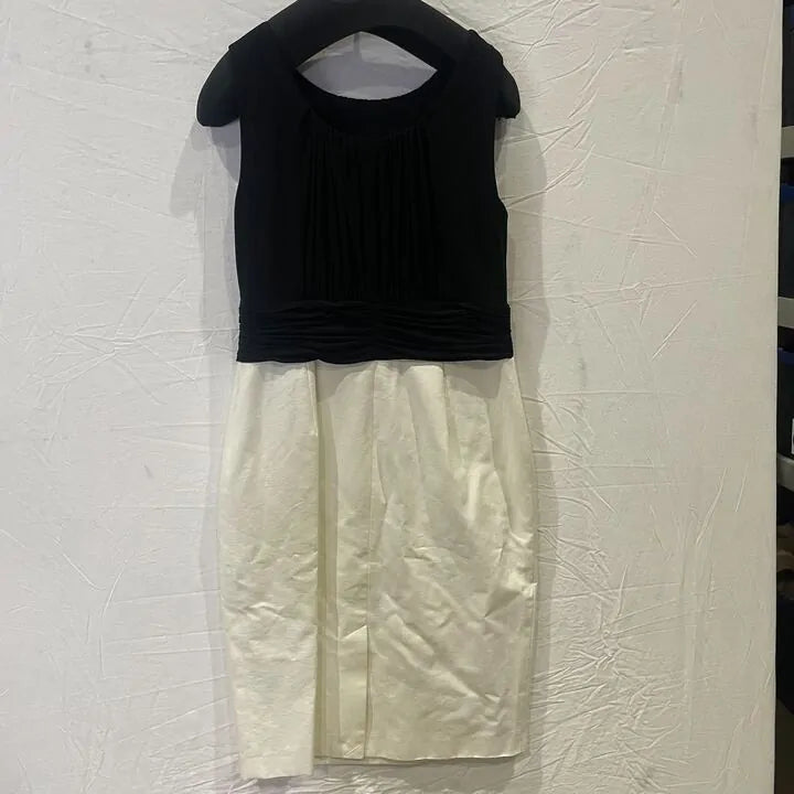 Fenn Wright Manson-2Wr1297557 Blkcre-12-Black-Black/Cream Vina Cotton Blend Dress Size: Uk 12