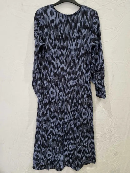 Hush Blue/Black Myrah Midi Dress Size: Uk 12