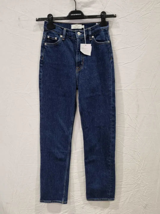 & Other Stories Keeper Cotton Straight Cropped Jeans Size: Eur 25/30