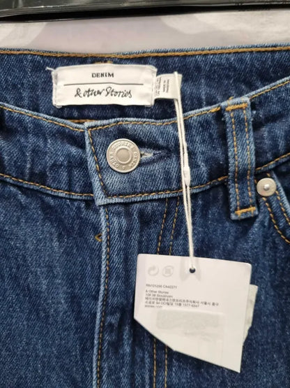 & Other Stories Keeper Cotton Straight Cropped Jeans Size: Eur 25/30