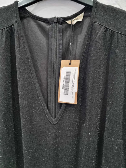 Hush Black Raye Jersey Jumpsuit Size: Uk 10