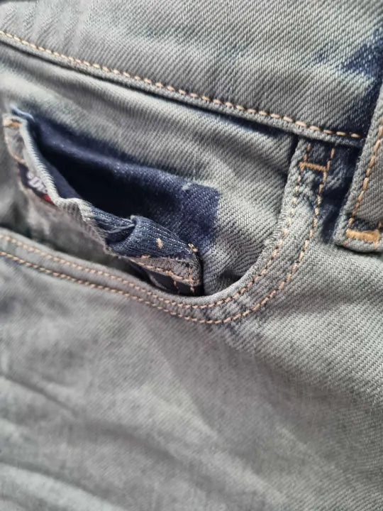 Diesel Washed Grey D-Struk T Slim Stretch Jeans Size: 31