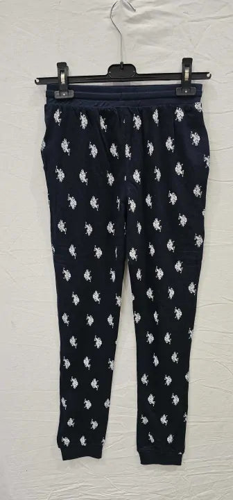 Kids' Logo Rib Long Sleeve Pyjamas, Navy Size: 10-11Years