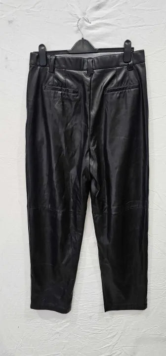 Mint Velvet - Black Faux Leather Trouser - Black Size: Uk 14L