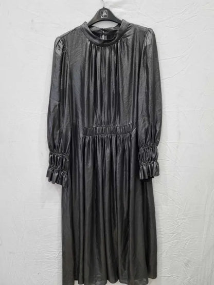 L.K.Bennett Louise Matte Lamé Midi Dress Size: L
