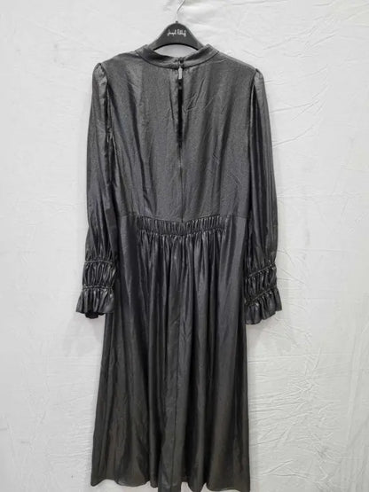 L.K.Bennett Louise Matte Lamé Midi Dress Size: L