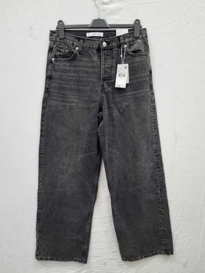 Mango Straight Jeans With Forward Seams Size: 38
