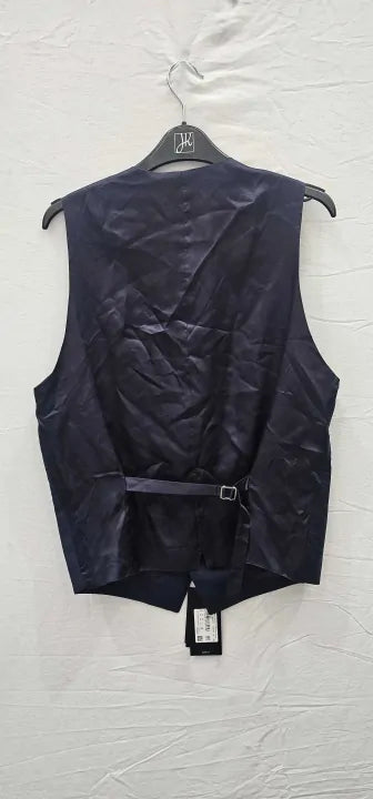 Boss - Navy Huge Wool Waistcoat - Blue Size: 48
