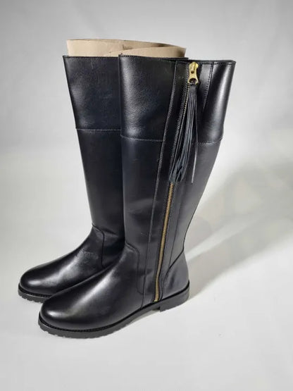 Oliver Sweeney - Women'S Black Meribel Leather Long Boots - Black Size: Uk 6